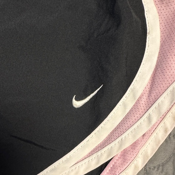 Nike Women's Black and Pink Athletic Shorts - Picture 3 of 5